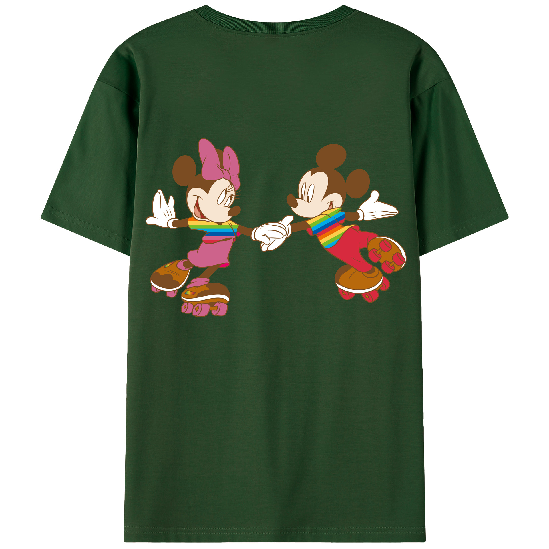 （画像用） ミッキーマウス Mickey Mouse 綿100％半袖Tシャツ（背面プリント）